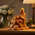 Jesus Christ "Agony in the Garden" Carving, 7.5" Olive Wood Carved Abstract