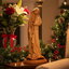 Virgin Mary with Holy Child, 13.2" Olive Wood Carving Statue from Bethlehem