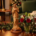 Immaculate Heart of Mary Statue, 12.2" Olive Wood Carving Statue from Bethlehem