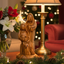 Holy Family Figurine, 7.1" Abstract Hand Carved Olive Wood