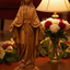 Virgin Mary "Our Lady of Grace" Statute, 22.8" Carved from the Holy Land Olive Wood