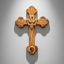 Cross with Holy Spirit Dove, 7.3" Holy Land Olive Wood
