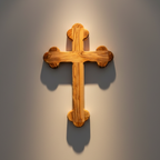 Wall Cross, 13", Budded, Made from Holy Land Olive Wood