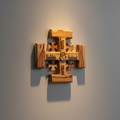 Wall Cross with "God Bless Our Home", 7.5", Jesus Image, Olive Wood from Holy Land