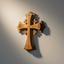 Jerusalem Wall Cross, 8.7", Made from Holy Land Olive Wood
