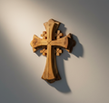 Jerusalem Wall Cross, 8.7", Made from Holy Land Olive Wood
