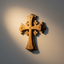 Jerusalem Wall Cross, 7.1", Made from Holy Land Olive Wood