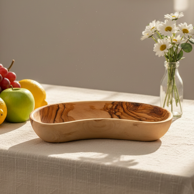 Banana Shaped Olive Wood Bowl