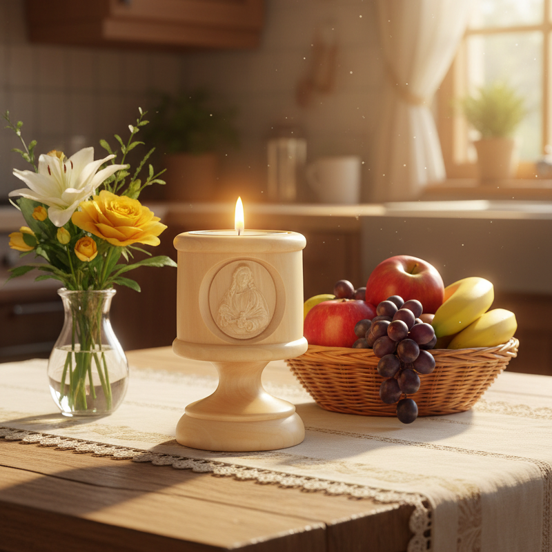 Wooden Candle Holder's Set | Olive Wood from Bethlehem