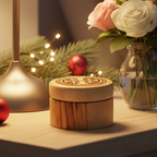 Round Ring or Communion Holder, Hand Made from Holy Land Olive Wood