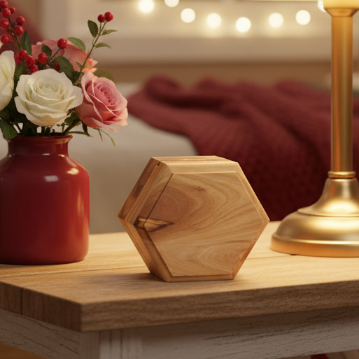 Plain Hexagon Olive Wood Box