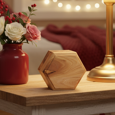 Plain Hexagon Olive Wood Box