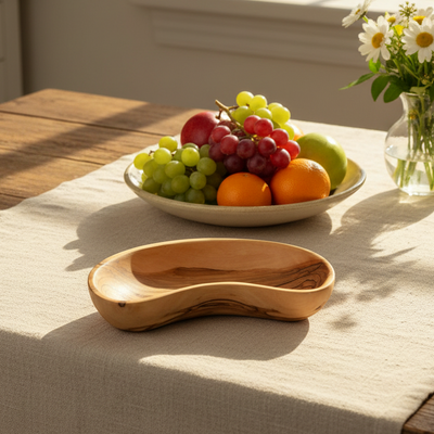 Banana Shaped Olive Wood Bowl