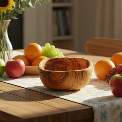 Square Olive Wood Bowl