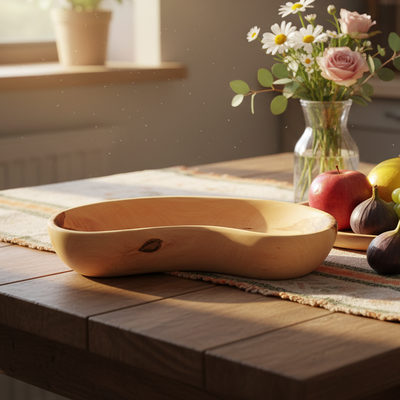 Banana Shaped Olive Wood Bowl