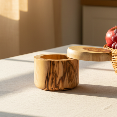 Olive Wood Salt Holder