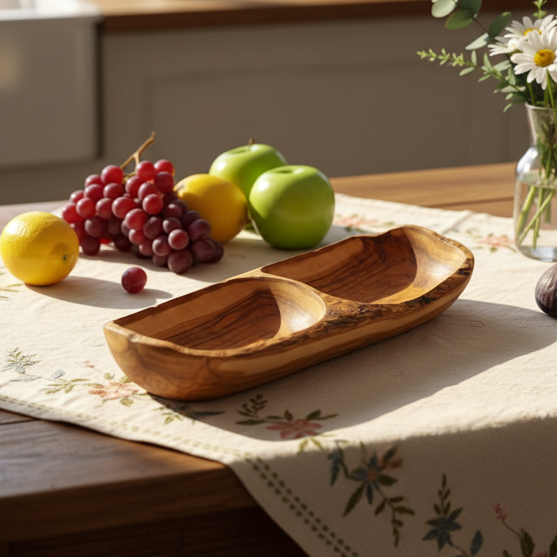 Wooden 2 Sided Plate