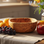 Hand carved square olive wood bowl from Bethlehem