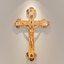 21" Crucifix and Corpus Hand Carved Olive Wood with 5 souvenirs from the Holy Land