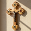 7.1" Crucifix, Wooden Cross with Soil from Holy Land in Capsule