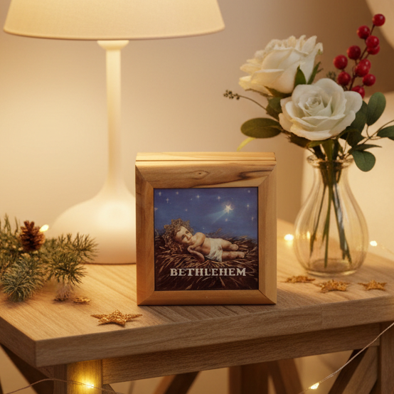 Olive Wood Nativity Scene Box (Bethlehem)