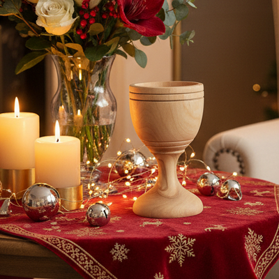 Communion Cup, Olive Wood from the Holy Land