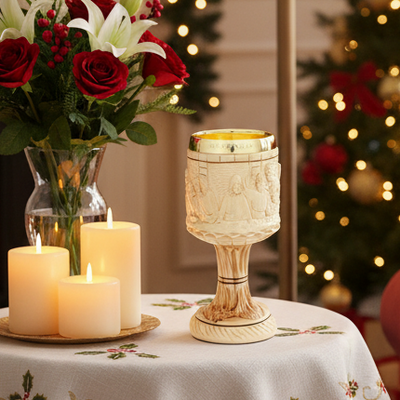 Wooden Chalice, Handmade in Bethlehem