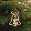 Bell with Angel Ornament, Olive Wood from Bethlehem