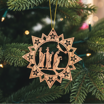 Three Kings Ornament Olive Wood from Bethlehem