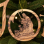 "Joy" with Nativity Christmas Ornament , Olive Wood from Bethlehem