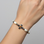 Mother of Pearl Bracelet 8 x 6mm Beads Citrine Crystal Stone
