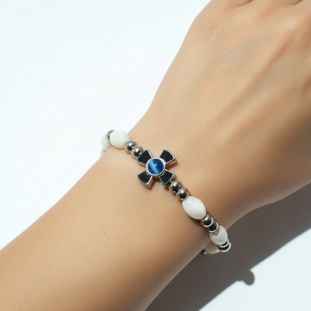 Mother of Pearl Bracelet 8 x 6mm Beads