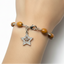 Rosary Bracelet with Bethlehem Star Pendant, Olive Wood 8*6 mm