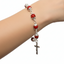 Rosary Bracelet, Coral Stone Beads 6mm