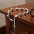 Orange Crystal Prayer Bracelet 6mm Beads