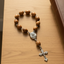 Finger Rosary, Olive Wood Beads 6 x 9mm