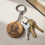 Virgin Mary Keychain, Olive Wood from Holy Land
