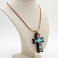 religious mother of pearl religious gift from Bethlehem, front view of the olive wood masterpiece