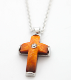 Yellow Cross Pendant Birthstones