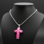 Pink Cross Pendant Birthstones
