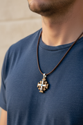 Jerusalem Cross Necklace, Olive Wood from Bethlehem