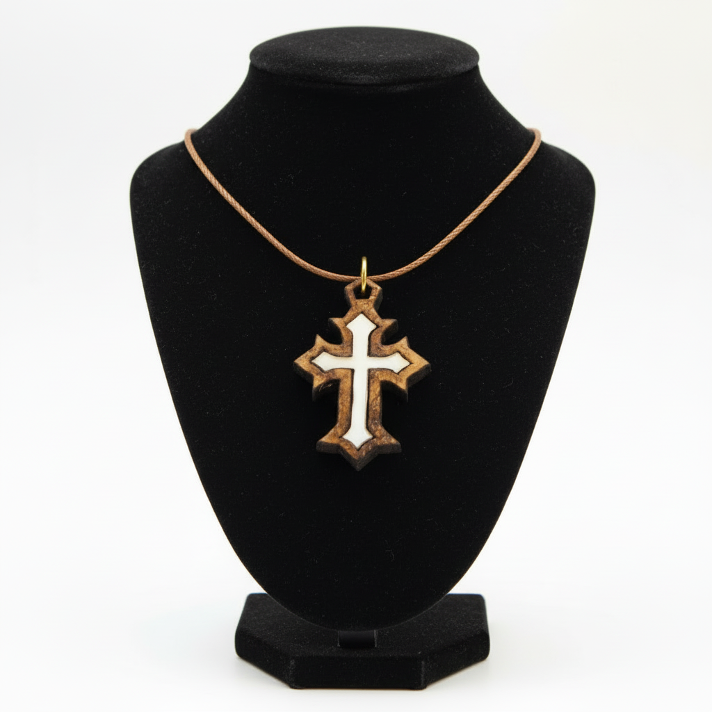 Mother of Pearl Cross Necklace
