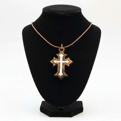Mother of Pearl Cross Necklace