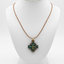 Olive Wood and Colorful Mother of Pearl Jerusalem Cross Necklace