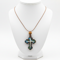 religious mother of pearl religious gift from Bethlehem, front view of the olive wood masterpiece