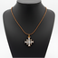 Jerusalem Cross Necklace (Olive Wood and White Mother of Pearl)