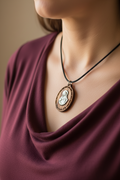 Sacred Heart of Mary Pendant Necklace