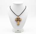 Olive Wood Celtic Cross Necklace