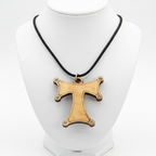 Olive Wood Franciscan Cross or Tau Cross Pendant