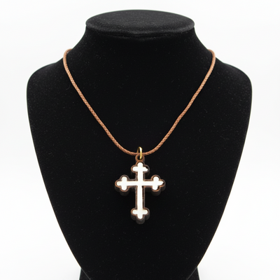 Mother of Pearl Budded Cross Necklace